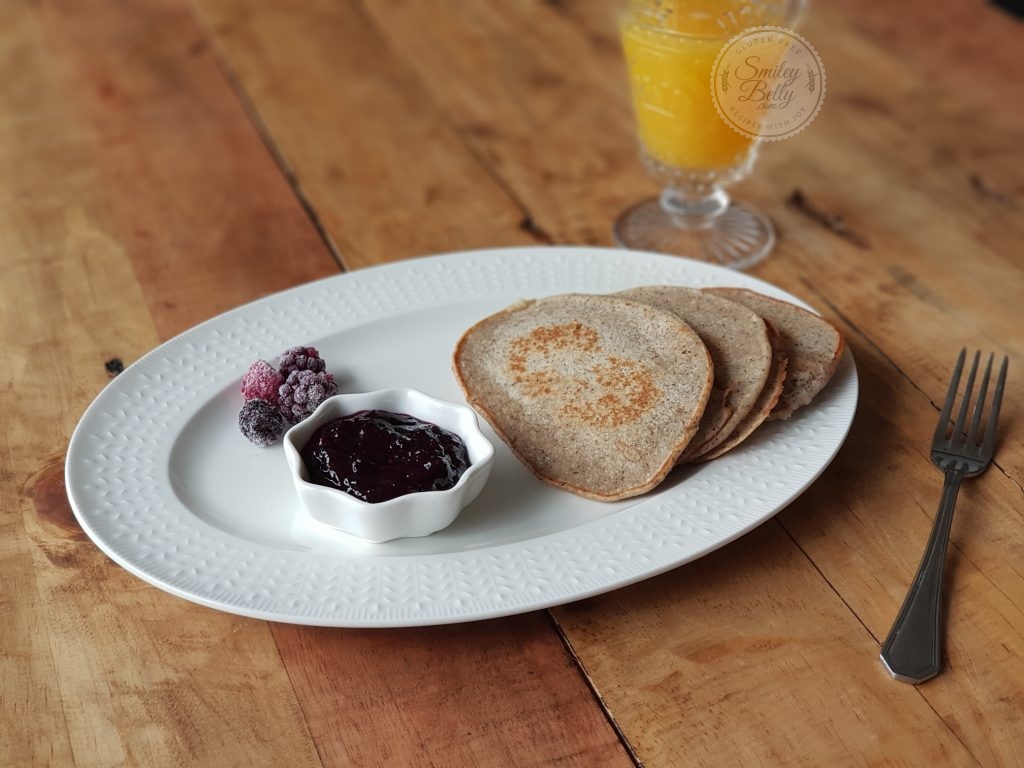 Panqueques de banana sin huevo, sin lácteos y apto para celíacos